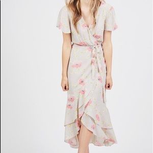 Rachel by Rachel Roy Midi Floral Wrap Dress